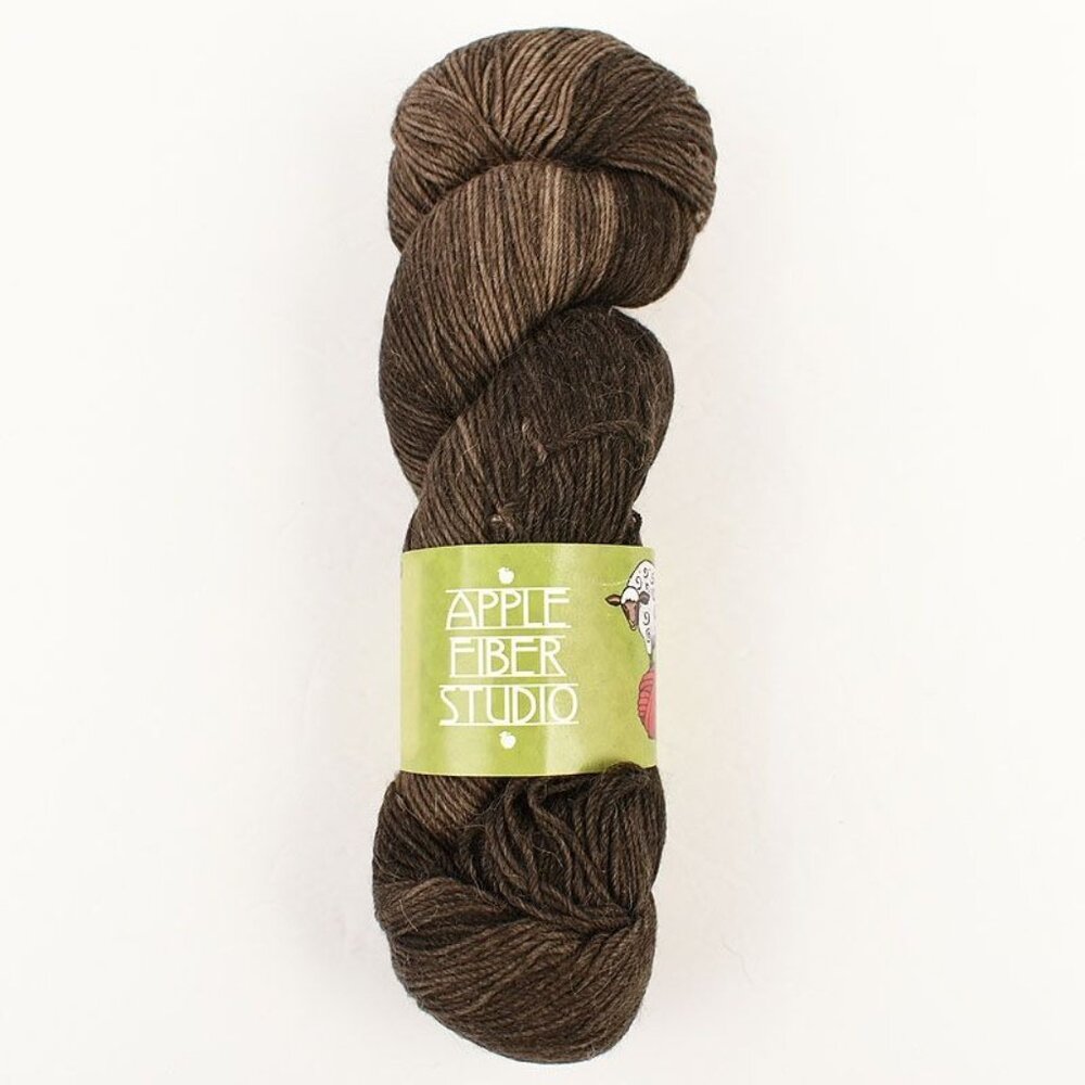 Apple Fiber Studio McIntosh Sock Yarn Alpaca Merino Nylon Drive Thru Espresso